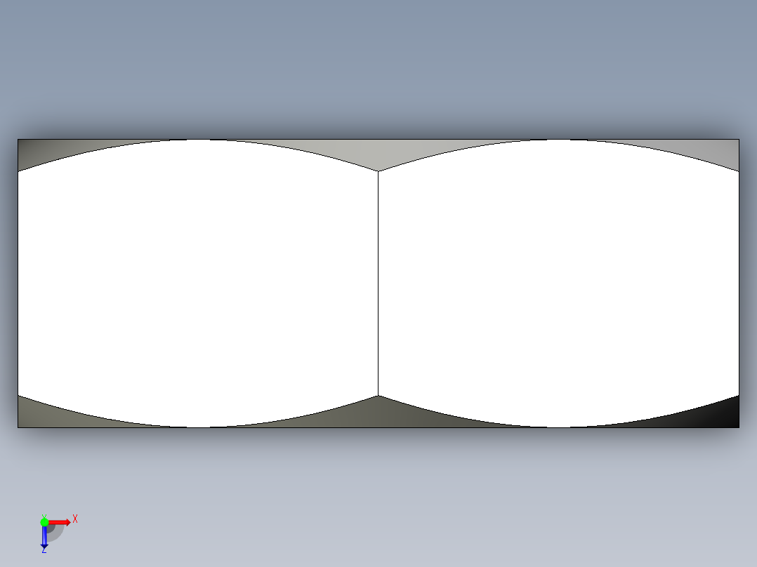 M2 x 0.4mm Thread HEX NUT.IGS俯视图