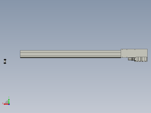 XL670-顶堆侧取堆取料机刮板取料机设计三维proe设计素材后视缩略图