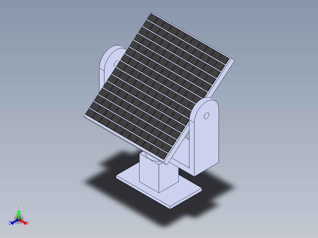 太阳能电池板可移动转台1321820==100正等轴测图