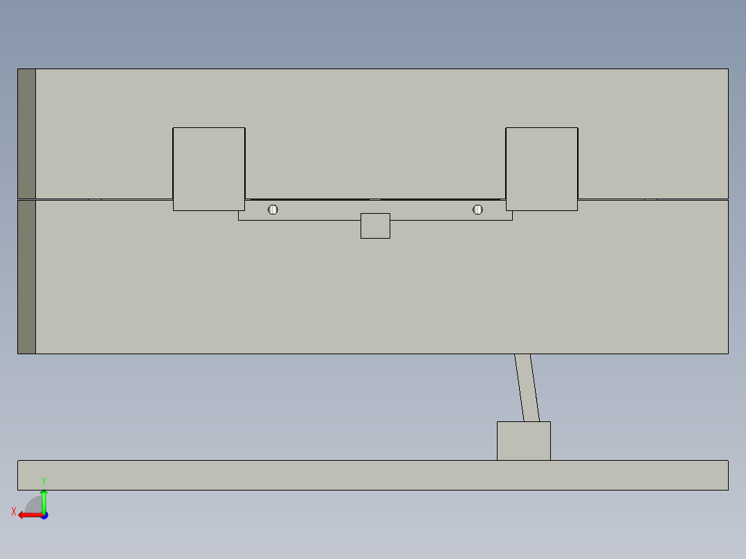 SSKJ391（打印机硒鼓底壳模具）后视图