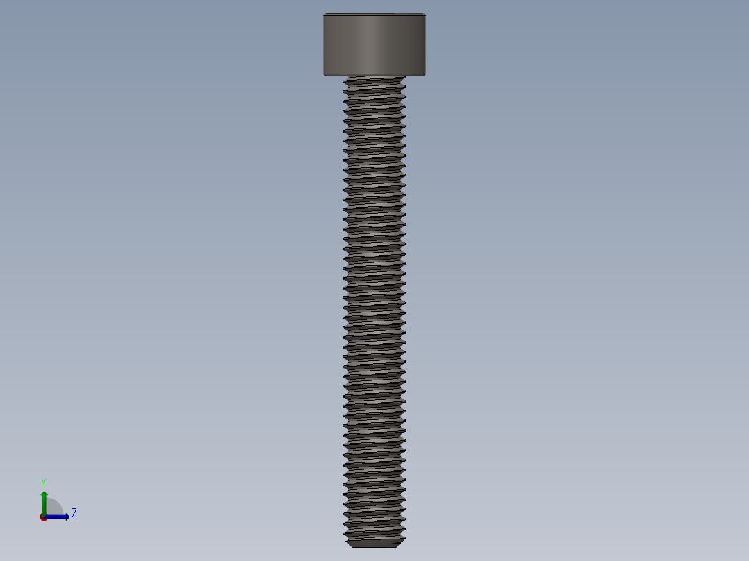 Screw_DIN_912_M8x60F_A2.SLDPRT公制内六角螺钉左视图