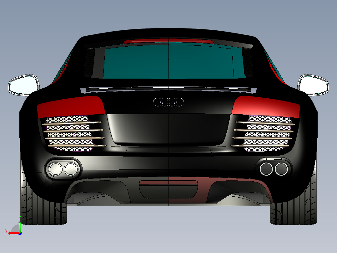 B3003276-奥迪R8后视图