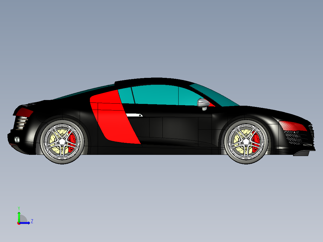 B3003276-奥迪R8左视图