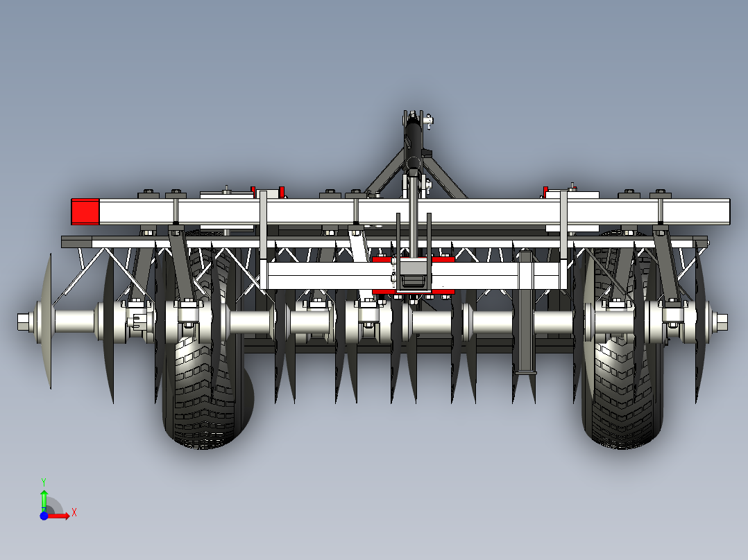 B3004177-20 张盘式耙前视图
