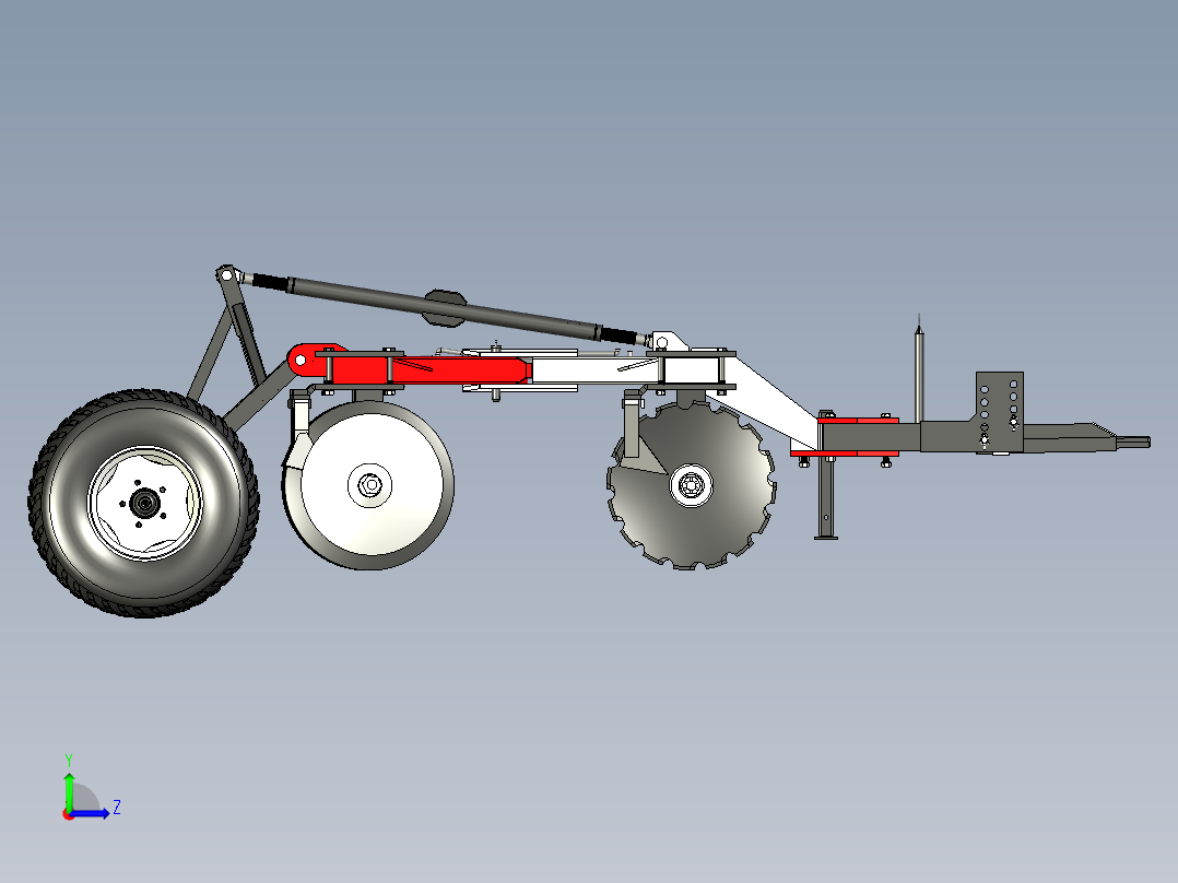 B3004177-20 张盘式耙左视图