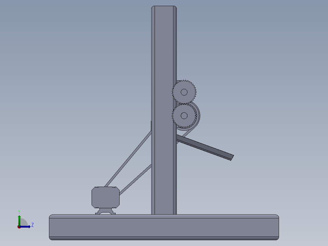 简易甘蔗提取机左视图