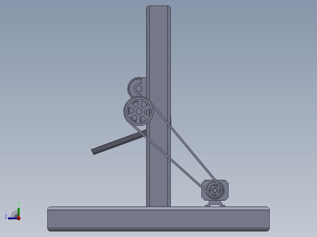 简易甘蔗提取机右视图