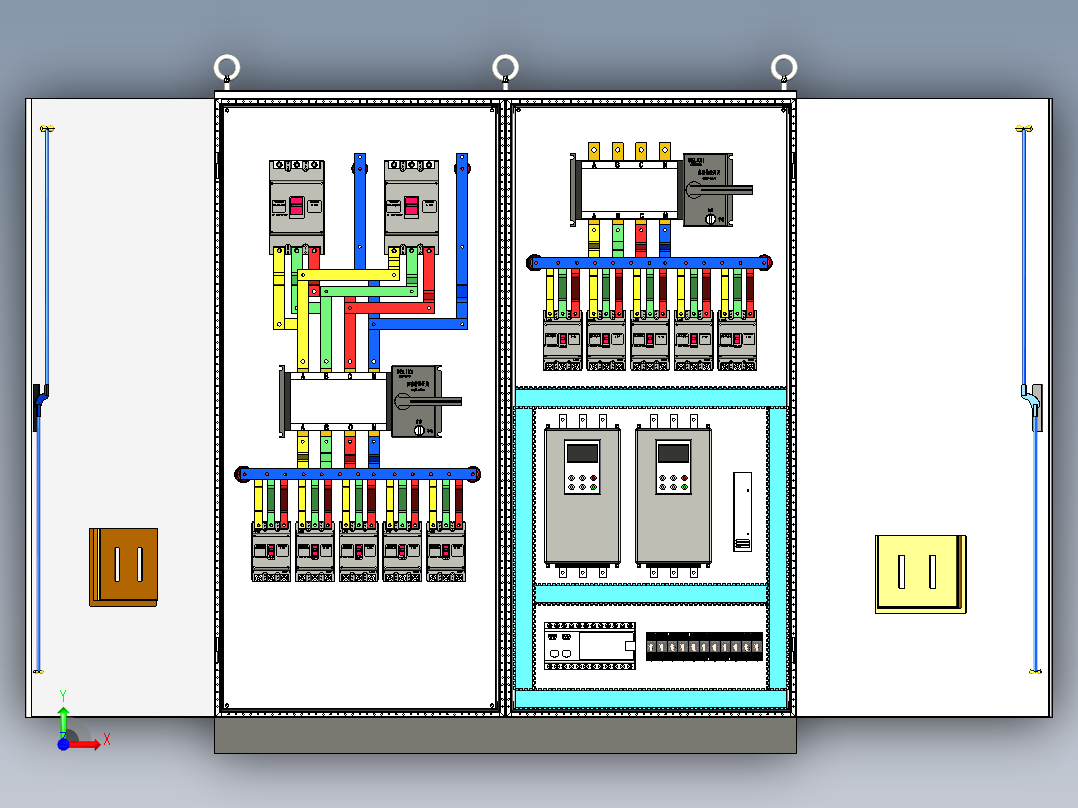 双电源软启动plc控制柜 54924前视图