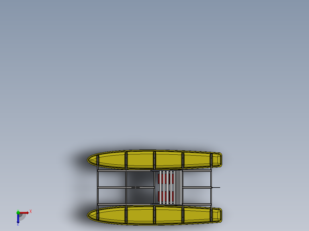 A2004684-脚踏双体船俯视图