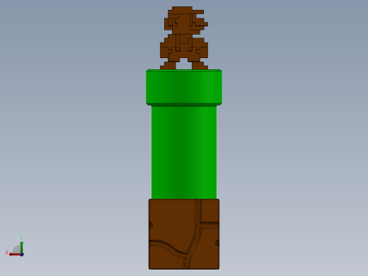 马里奥管道四分之一支架后视缩略图