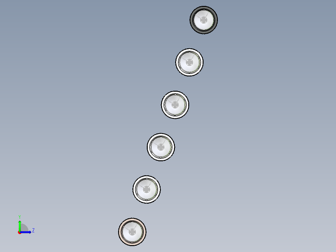 时尚简洁微型强光手电设计左视图