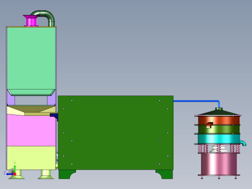 废砂自动分离研磨回收装置右视缩略图