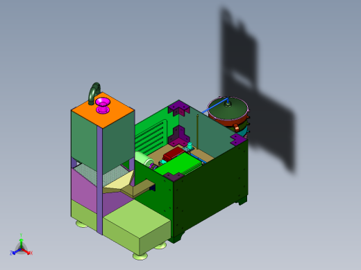 废砂自动分离研磨回收装置正等轴测缩略图