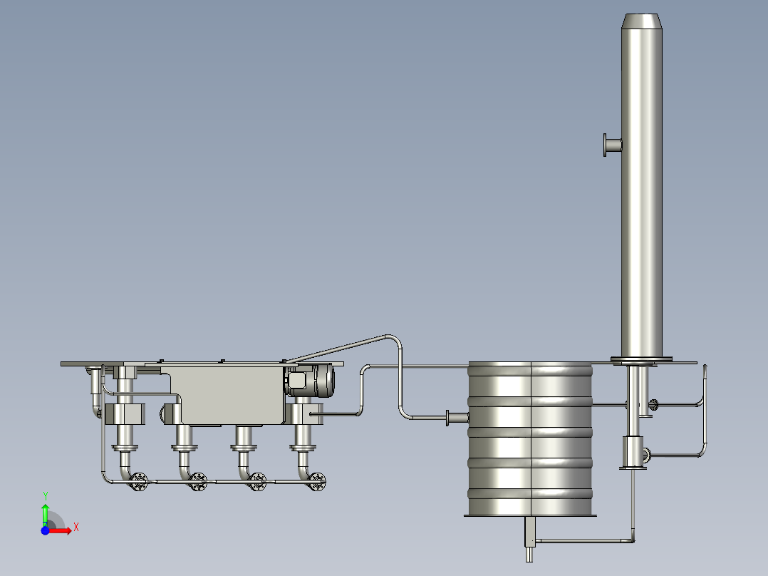 一种水力活塞泵的设计含SW三维及9张CAD图前视图