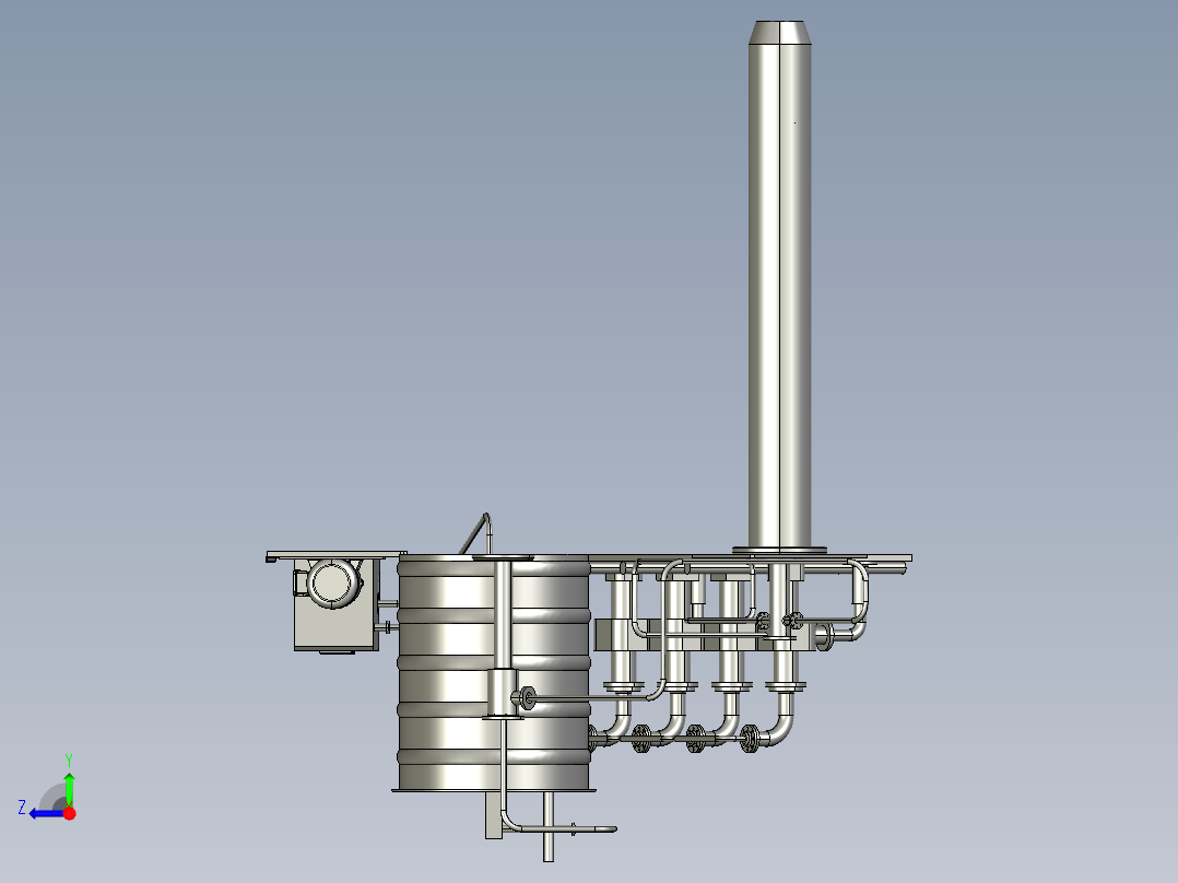 一种水力活塞泵的设计含SW三维及9张CAD图右视图