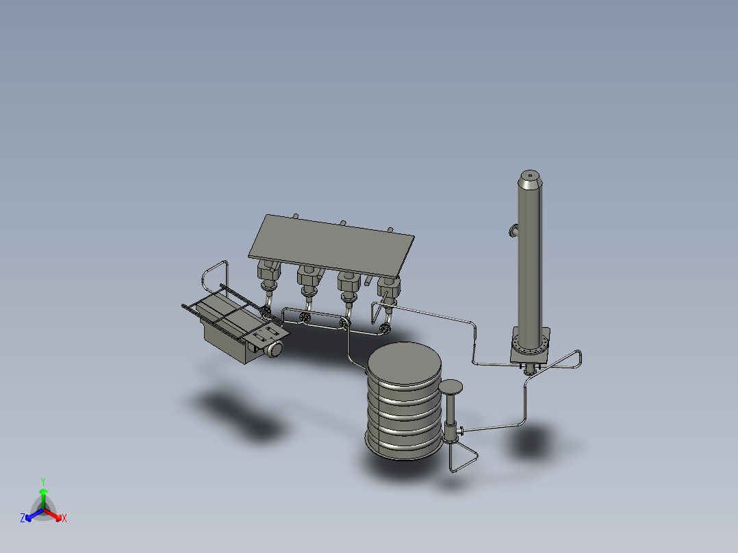 一种水力活塞泵的设计含SW三维及9张CAD图正等轴测图