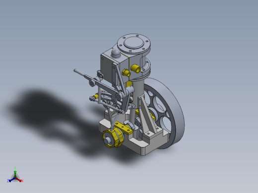 蒸汽机single-cylinder-vertical-steam-engine-模型格式为 sw正等轴测缩略图