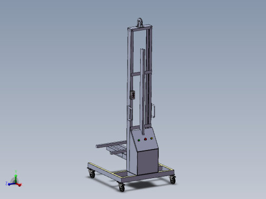电动手推车升降结构3D数模图纸 STEP格式