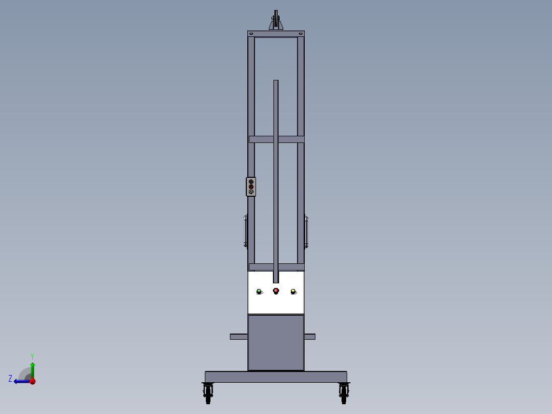 电动手推车升降结构3D数模图纸 STEP格式右视图