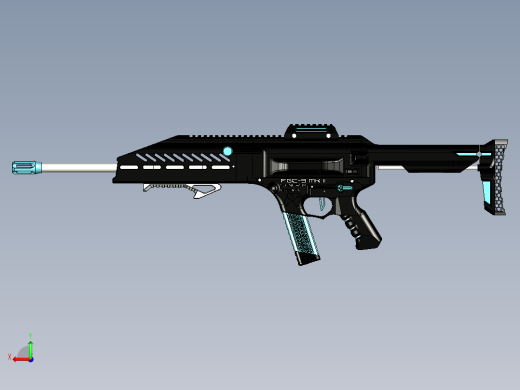 手枪左轮冲锋枪老式狙击步枪设计3D图纸stingray-fgc-9-mk-ii STP后视缩略图