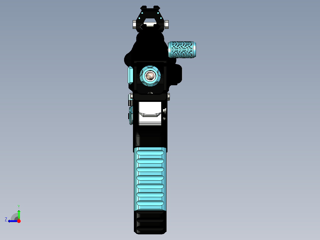手枪左轮冲锋枪老式狙击步枪设计3D图纸stingray-fgc-9-mk-ii STP右视图