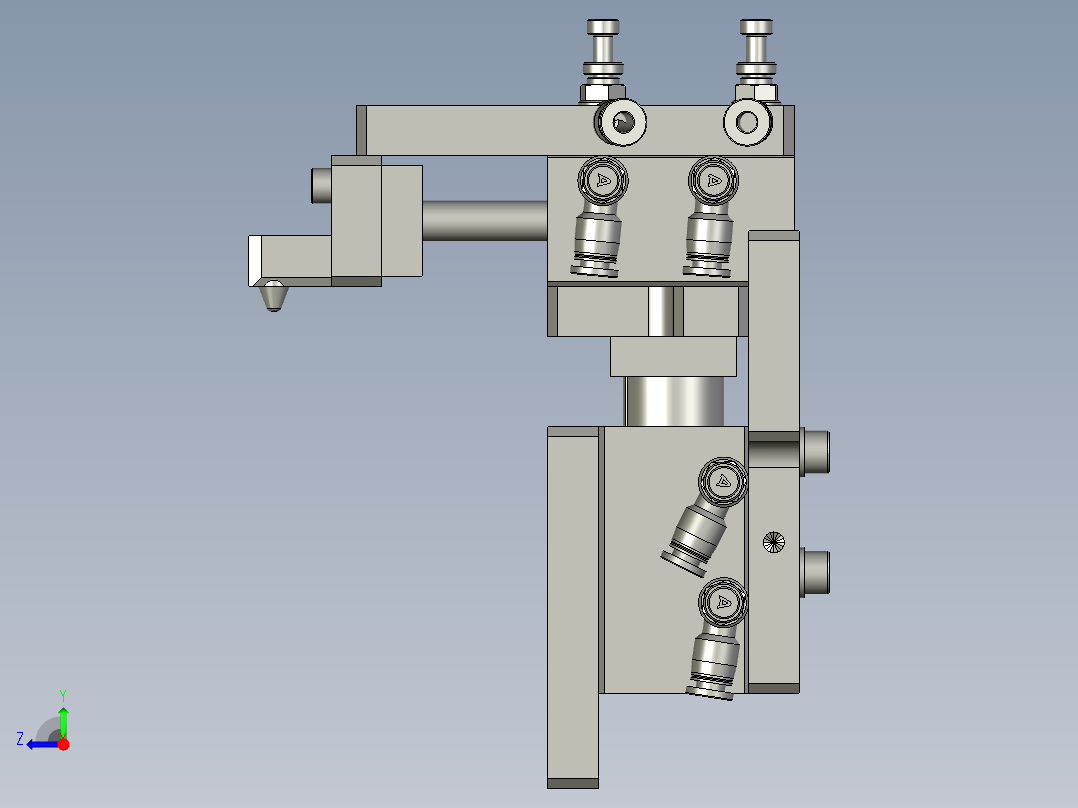 HL190508-04散熱片定位組件右视图