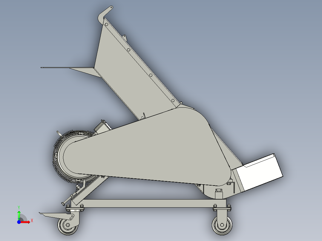 高效微型电动饲料粉碎机前视图