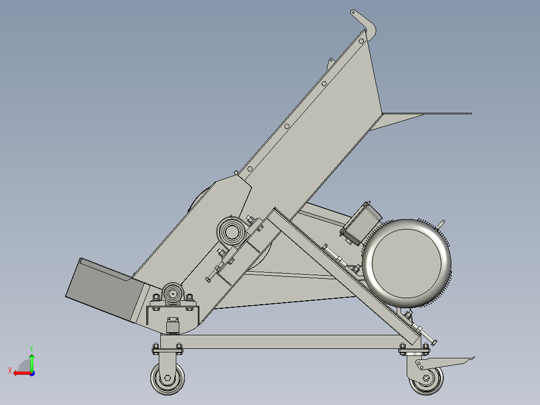 高效微型电动饲料粉碎机后视图