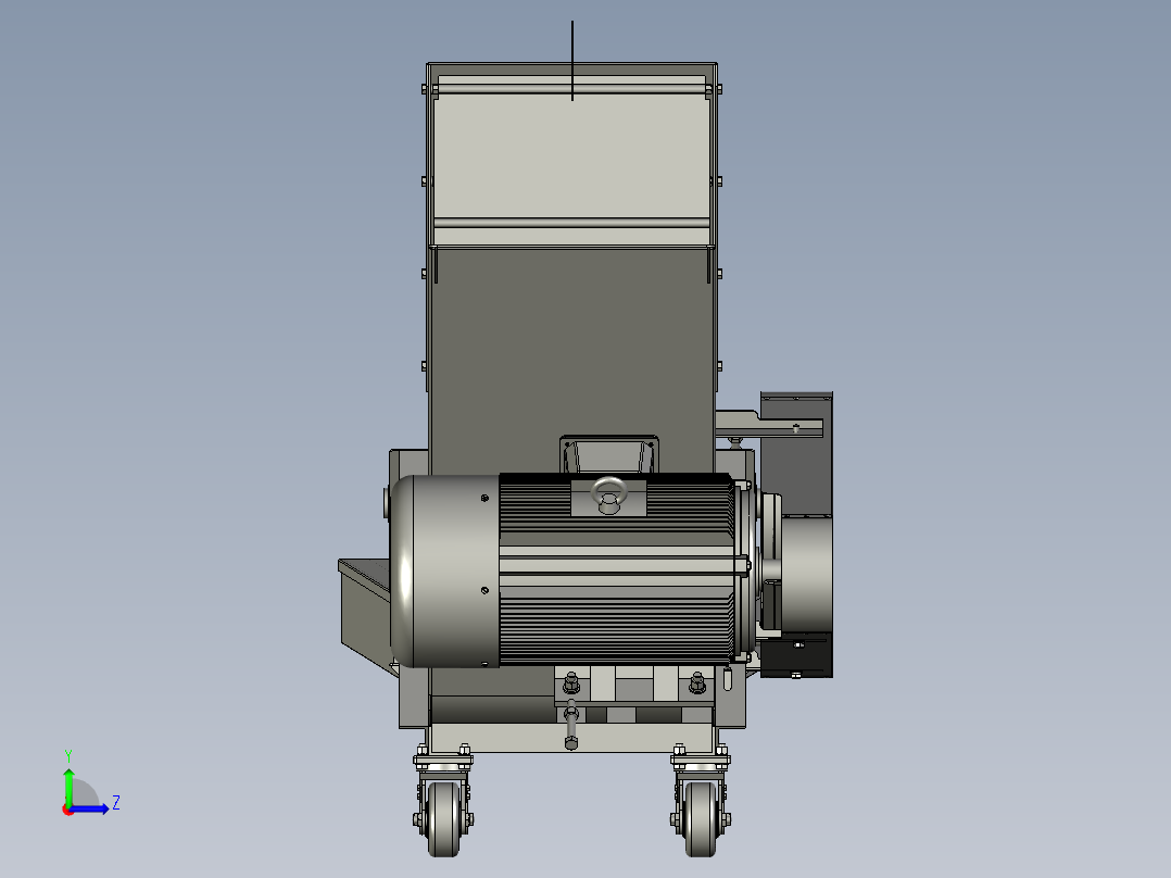 高效微型电动饲料粉碎机左视图