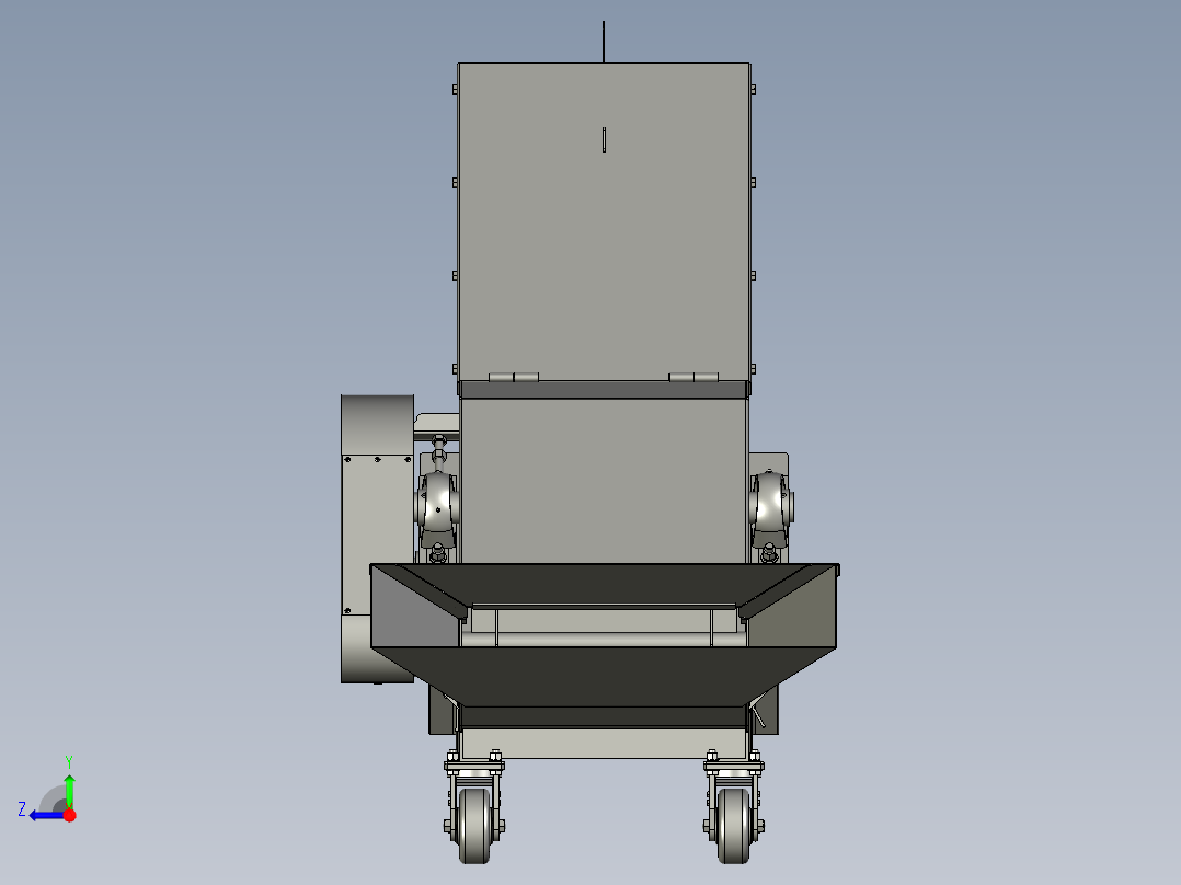高效微型电动饲料粉碎机右视图