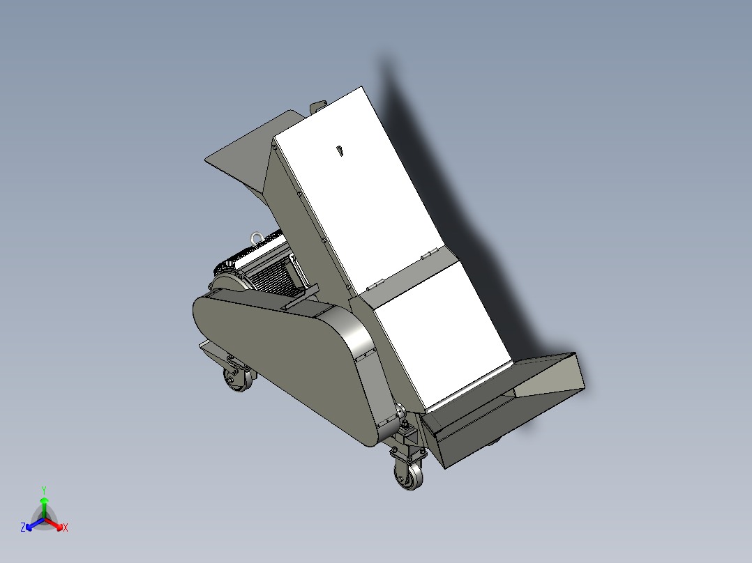 高效微型电动饲料粉碎机正等轴测图