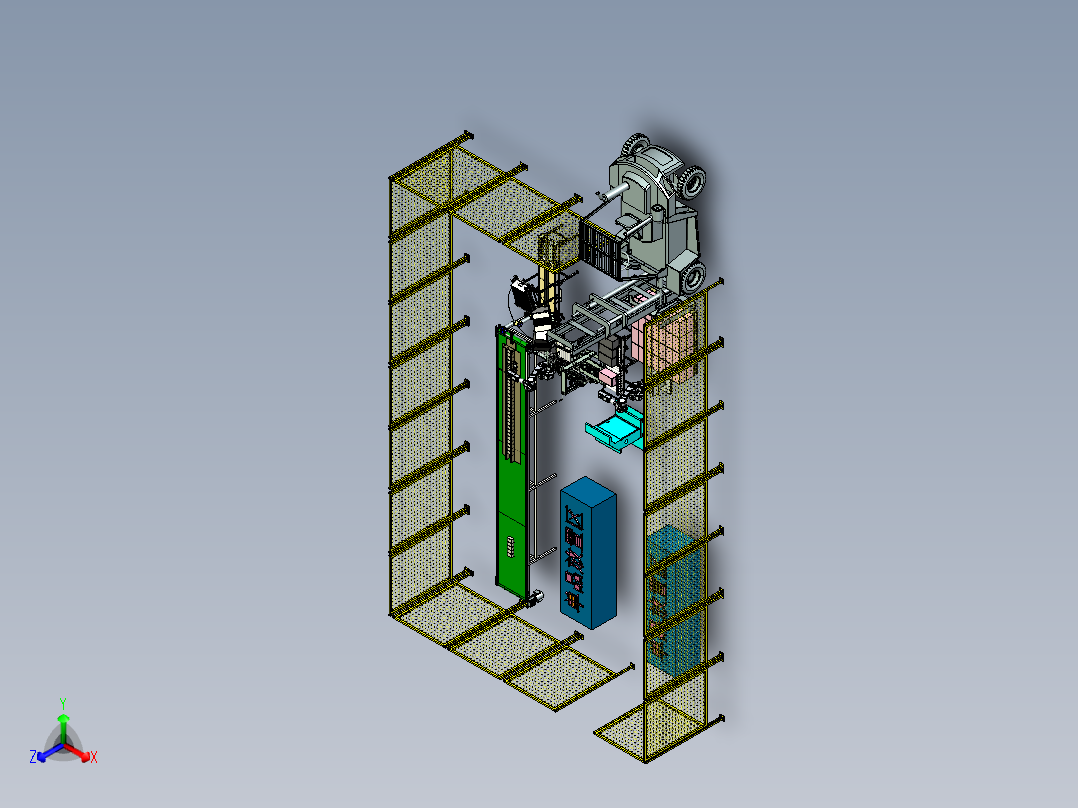 包装流水线方案设计主视图