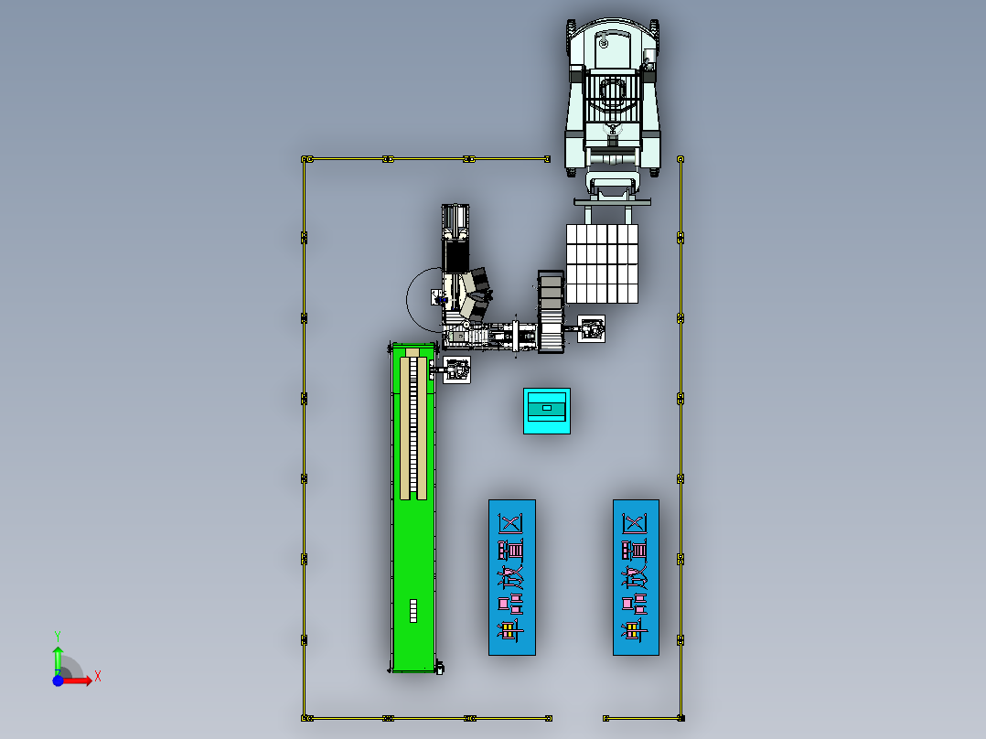 包装流水线方案设计前视图