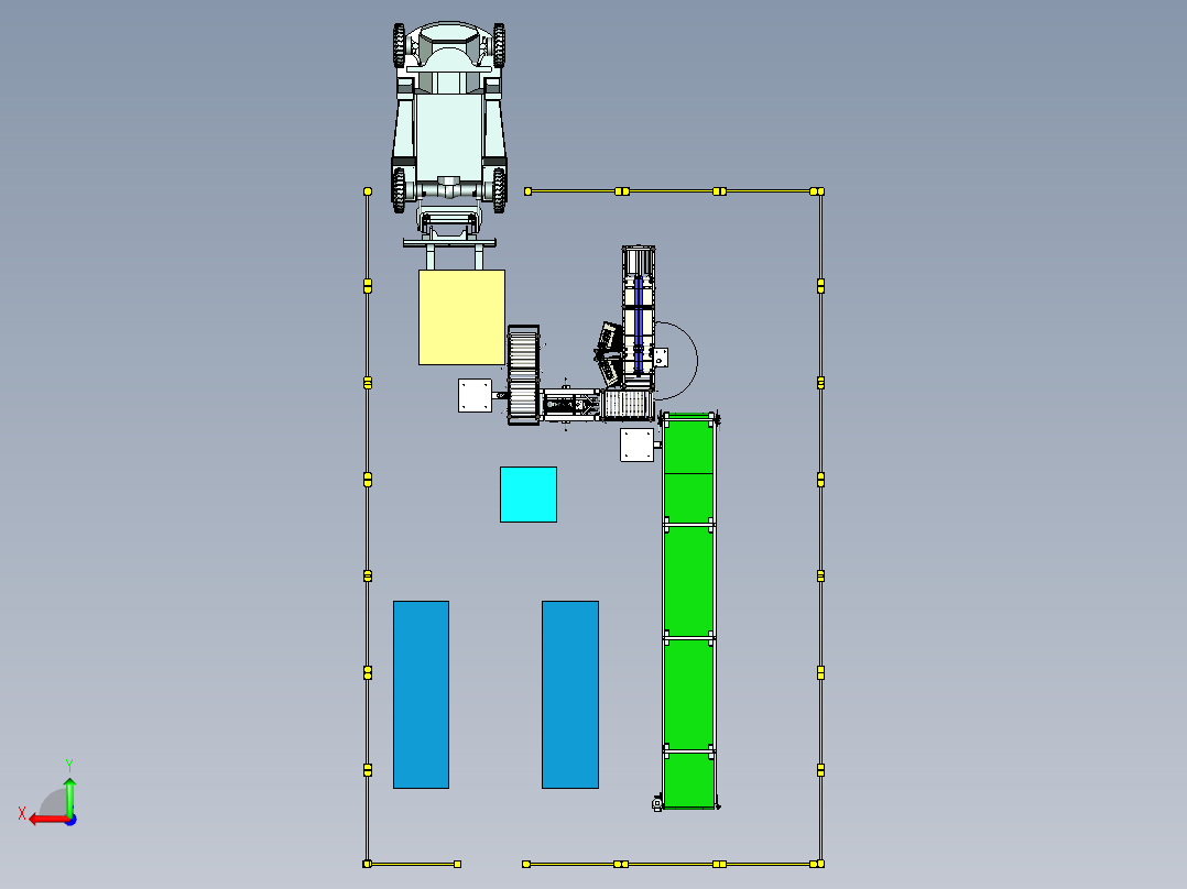 包装流水线方案设计后视图