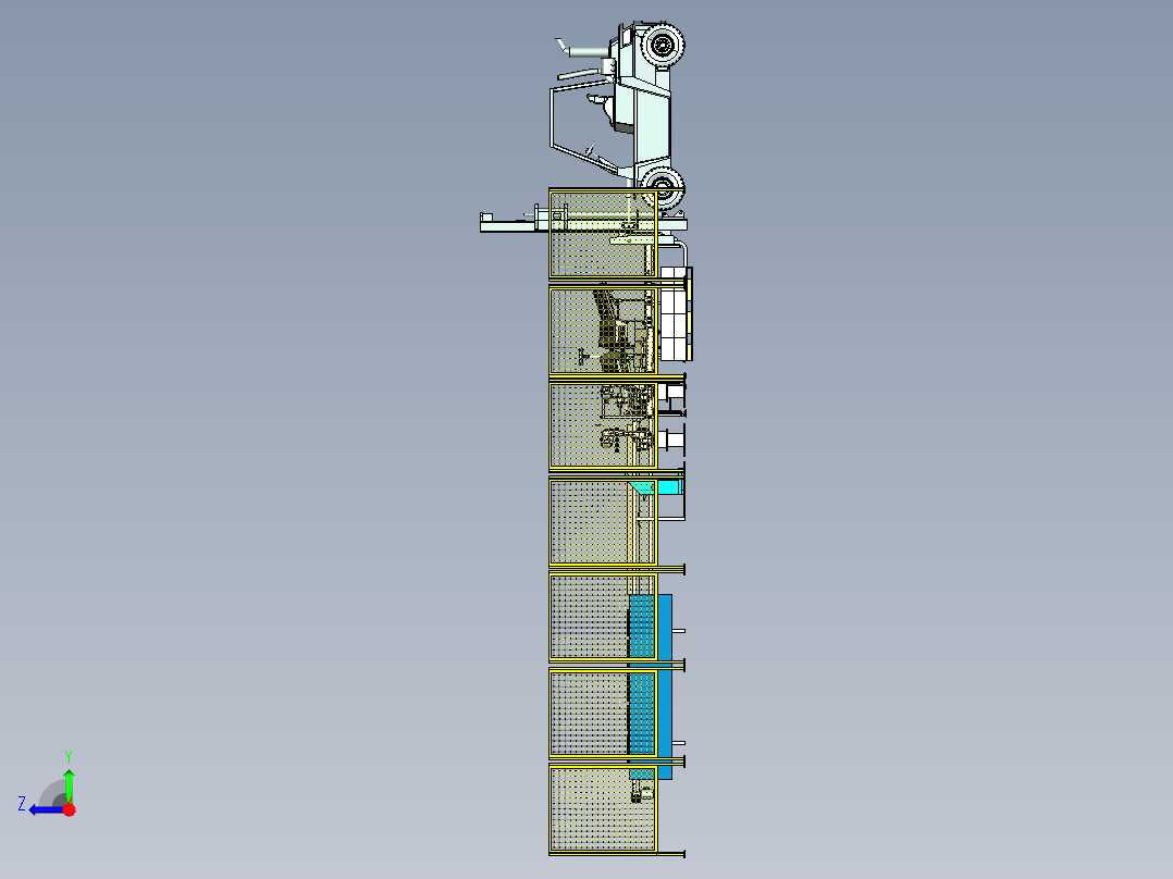 包装流水线方案设计右视图