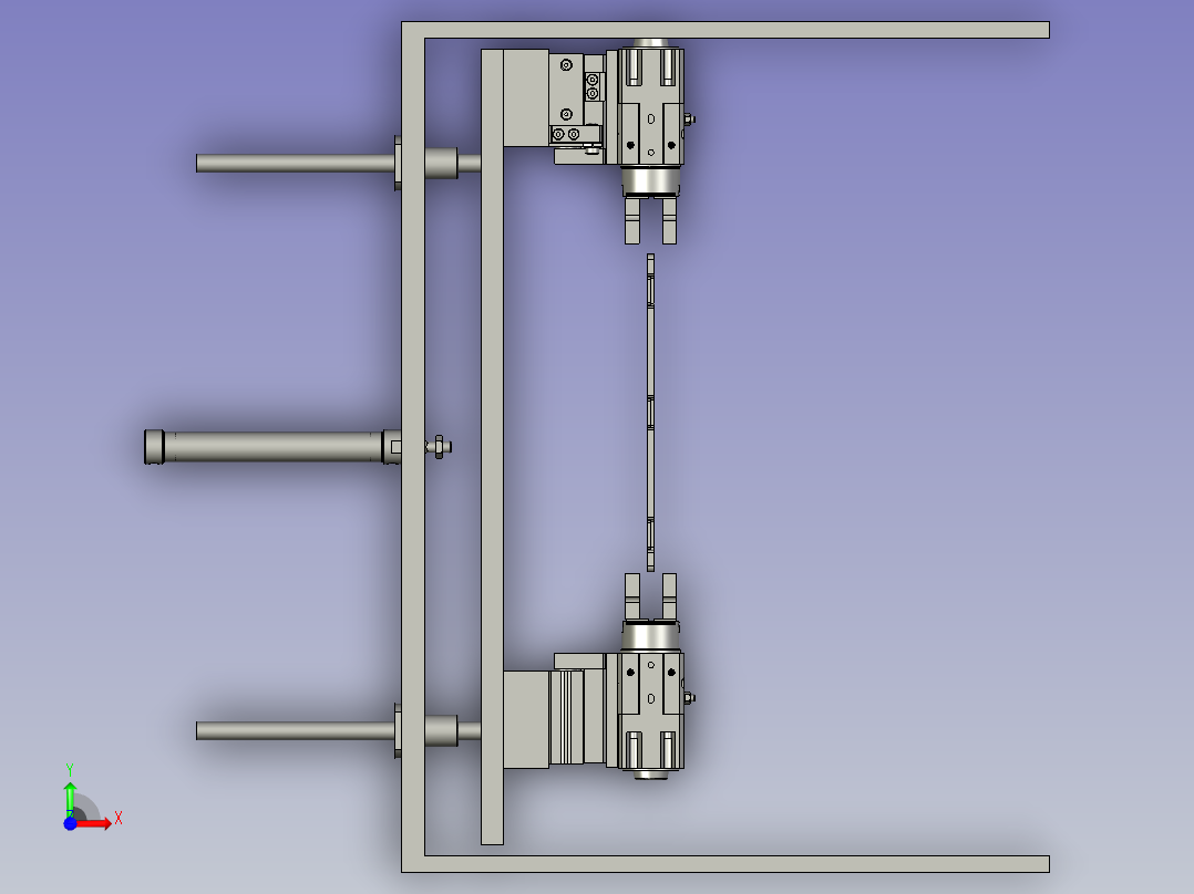 翻板机构前视图