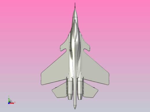 F16战机3D模型前视缩略图