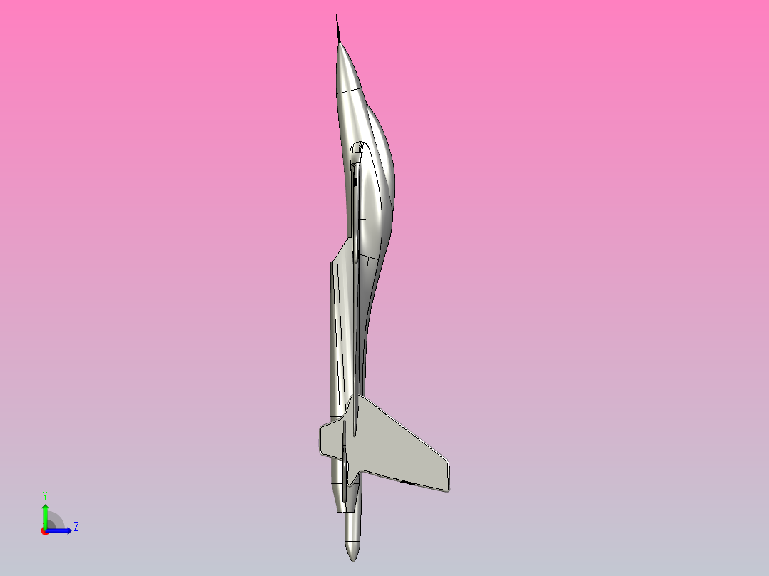 F16战机3D模型左视图