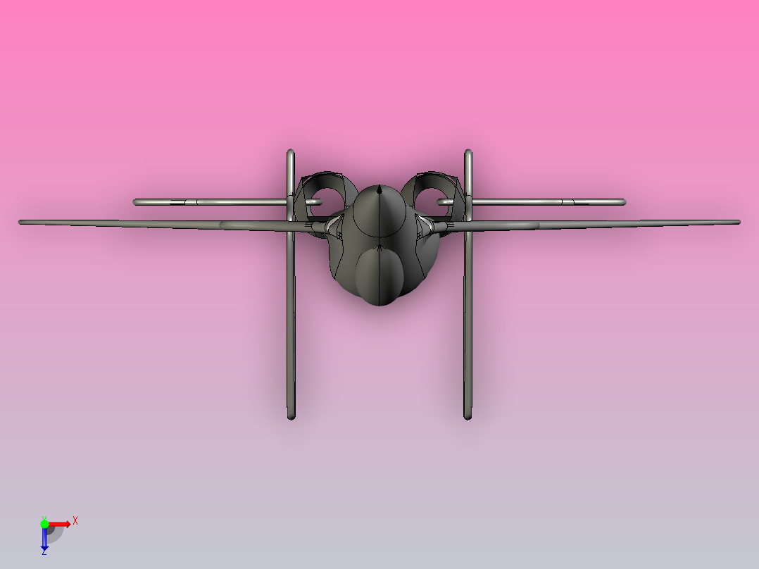 F16战机3D模型俯视图