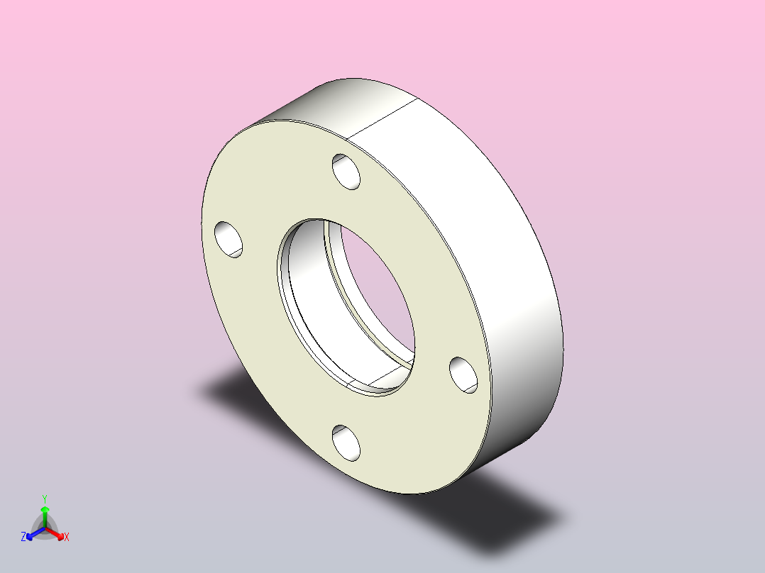 带扣环型圆型带座轴承[BHBRB6001ZZ-NAZ]正等轴测图