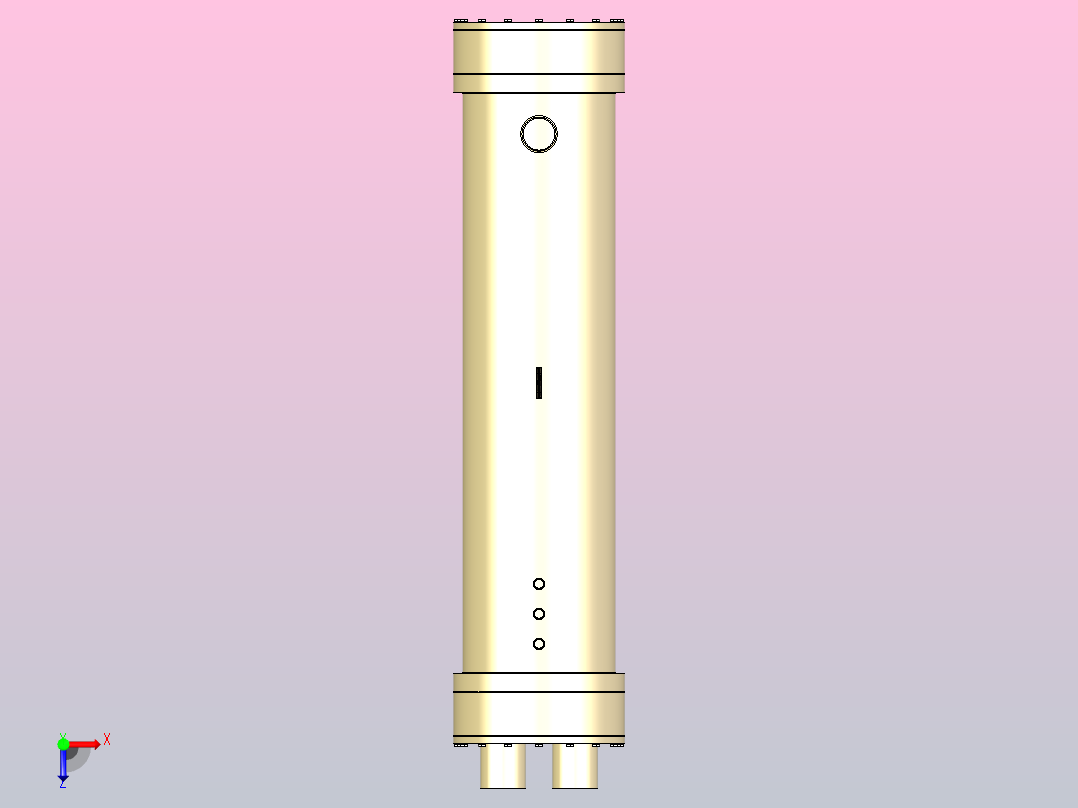 冷凝器模型设计俯视图