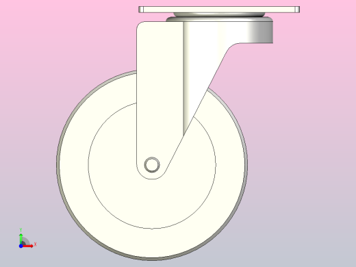 中重载型(200~300kg)万向型脚轮[CAD125-NB]前视缩略图
