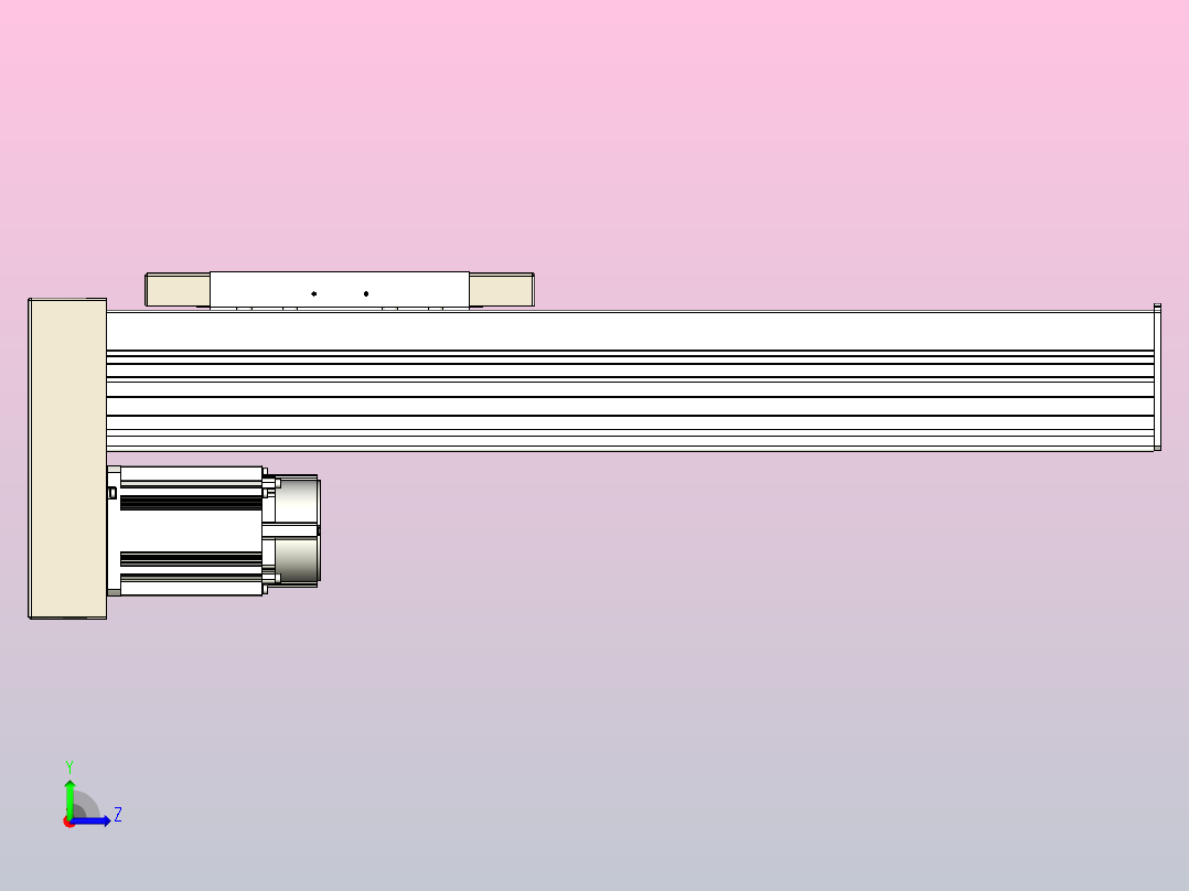 滚珠丝杠直线轴带导轨全封闭TPA-HCR-220D-3210C-L450-MP-C-P1K-N3左视图