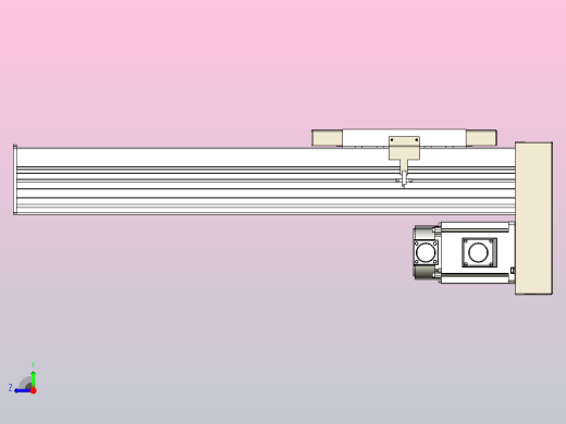 滚珠丝杠直线轴带导轨全封闭TPA-HCR-220D-3210C-L450-MP-C-P1K-N3右视缩略图