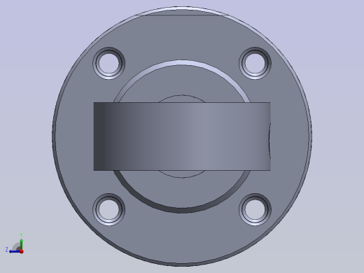 固定法兰液压缸右视缩略图