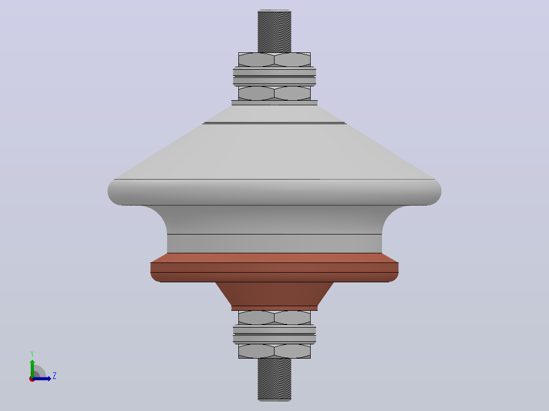 FYS-0.5kv-500V低压陶瓷氧化锌避雷器[Y1.5W-0.28╱1.3]左视图