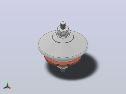 FYS-0.5kv-500V低压陶瓷氧化锌避雷器[Y1.5W-0.28╱1.3]正等轴测缩略图