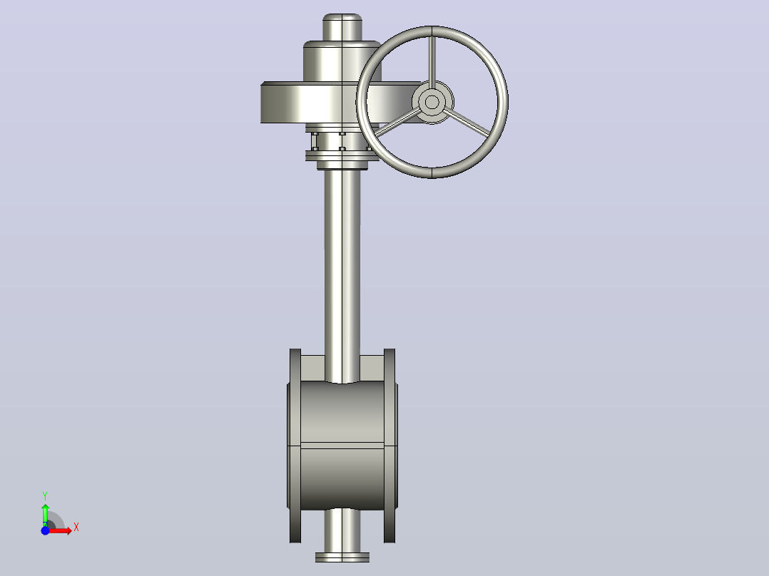 Dt943H(F)-10C.P.R.V-B[DN80]阀，截止阀，风阀，蝶阀前视图