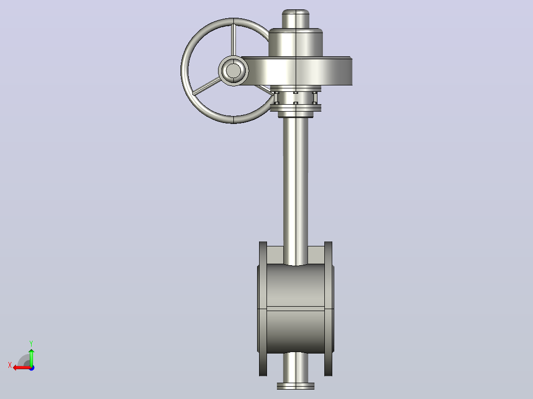 Dt943H(F)-10C.P.R.V-B[DN80]阀，截止阀，风阀，蝶阀后视图