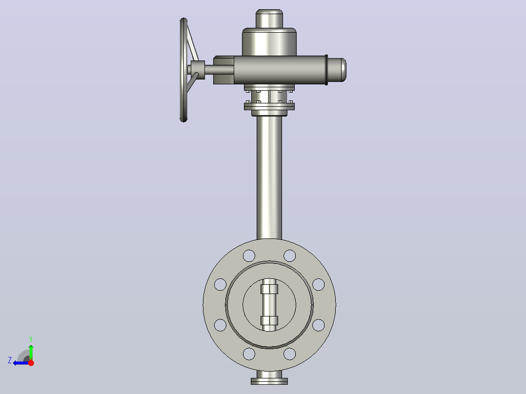 Dt943H(F)-10C.P.R.V-B[DN80]阀，截止阀，风阀，蝶阀右视图